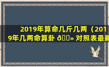 2019年算命几斤几两（2019年几两命算卦 🌻 对照表最新）